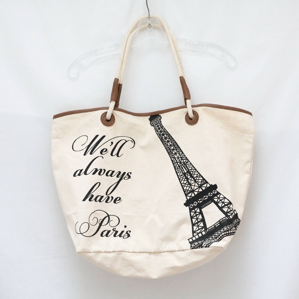Jessica Kagan Cushman Paris bag summer canvas tote retro shopper Eiffel Tower